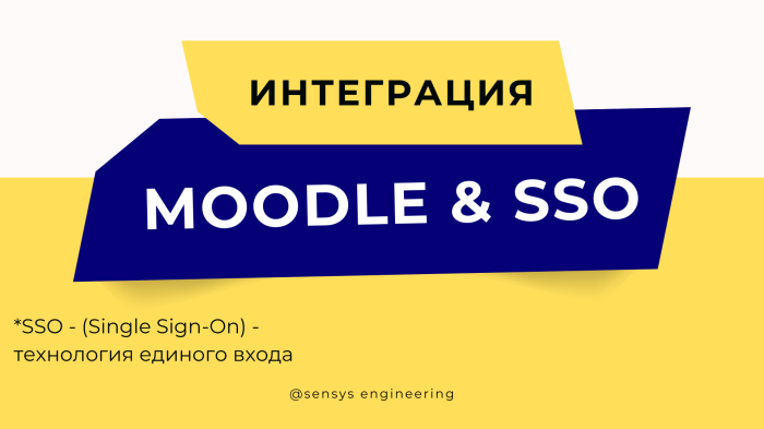 Упрощенная авторизация с интеграцией LMS Moodle™ и SSO (Single Sign-On)” 